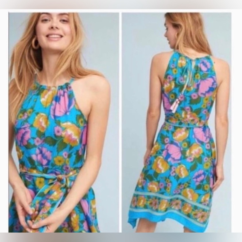 Lilka Danin Handkerchief Dress by Anthropologie  Sz Mp